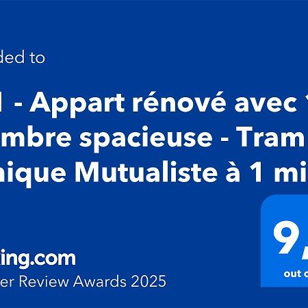 101 - Appart Renove Avec 1 Chambre Spacieuse - Tram Et Clinique Mutualiste A 1 Min Grenoble Bagian luar foto