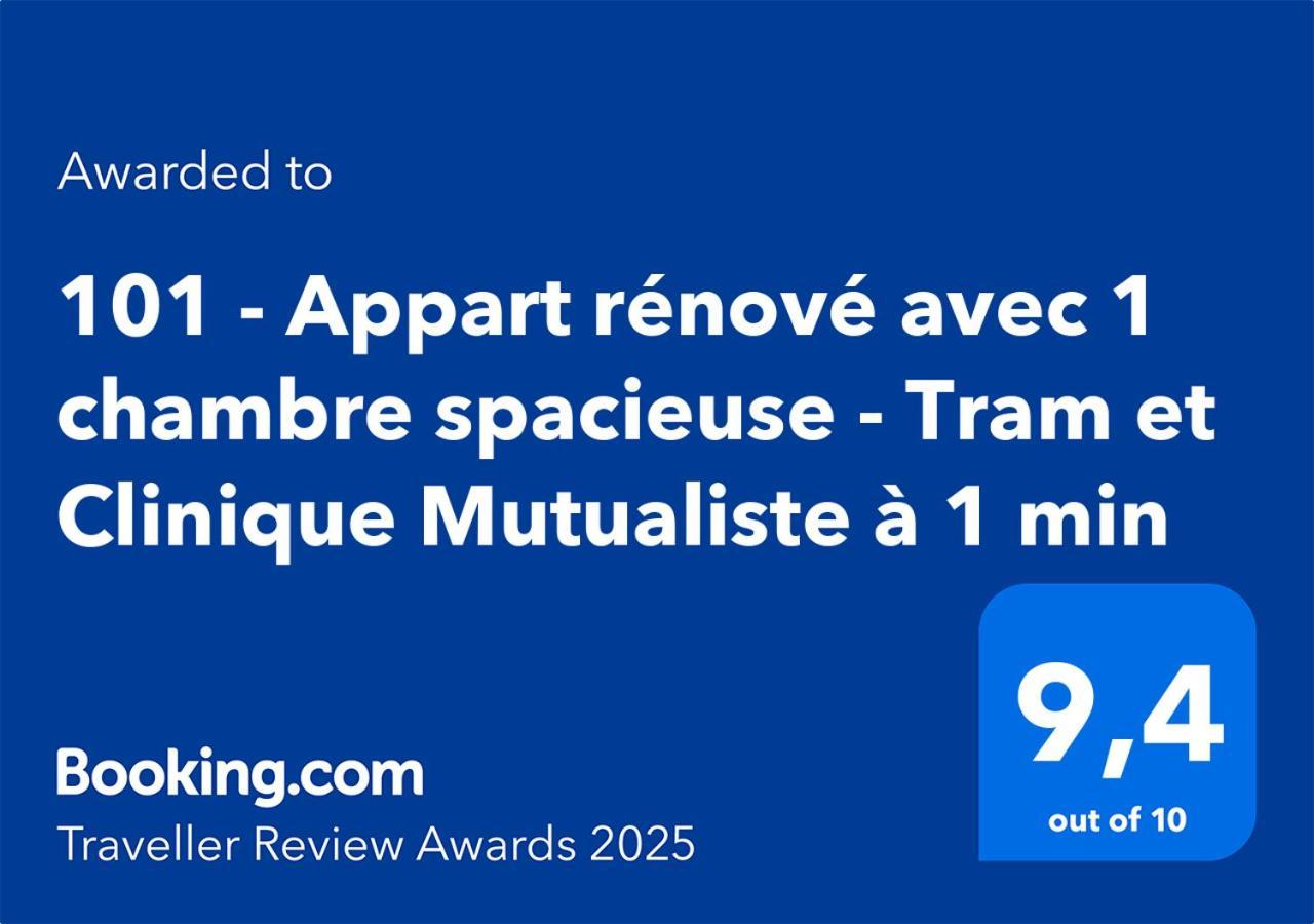 101 - Appart Renove Avec 1 Chambre Spacieuse - Tram Et Clinique Mutualiste A 1 Min Grenoble Bagian luar foto
